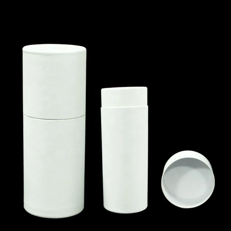 Small White Cylinder Gift Packing Box Kraft Aseptic UV Coating Stamping Embossing Matt Lamination Varnishing Tube Gift Packaging