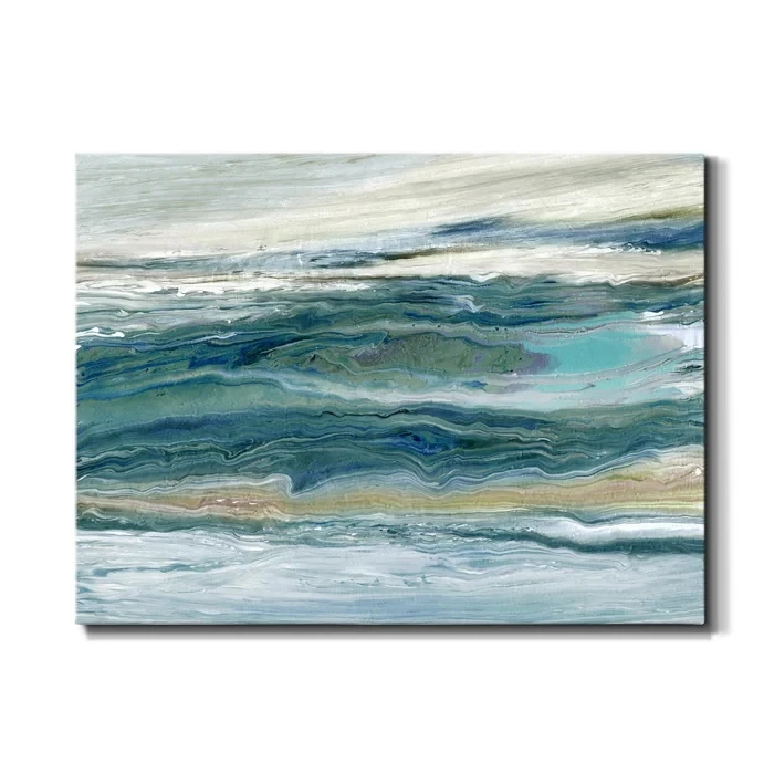 Modern Simplicity of Abstract Canvas Painting Blue Green Oil Paintings And Wall Arts Custom