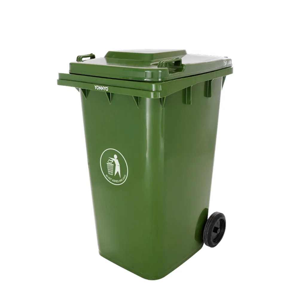 240 liter HDPE Outdoor portable Trash Bin Can Recycling Waste Bin Plastic Dustbin for Parks