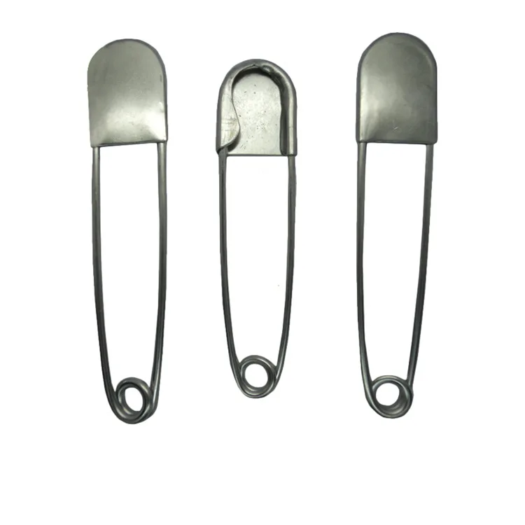 Большая цветная медная безопасная булавка для белья из нержавеющей стали с гравировкой логотипа на заказ