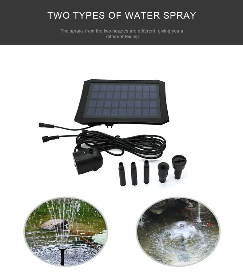 Solar Power Floating Water Pump / Garden Water Fountain / garden water pump solar power fountain