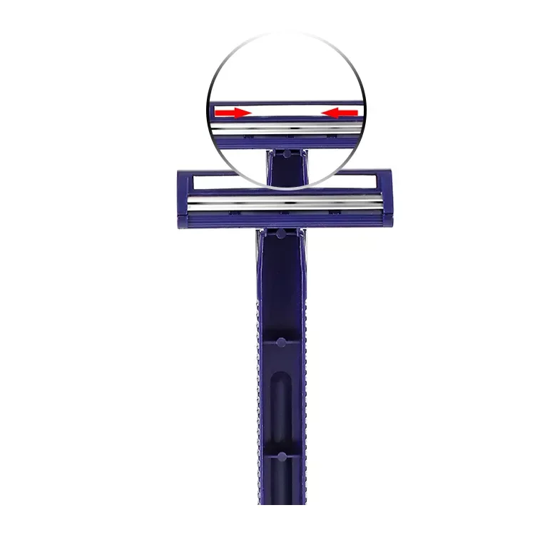 GoodMax Wholesale Manual Twin Blades Facial Shaver Disposable Shaving Rubber Razor for Men
