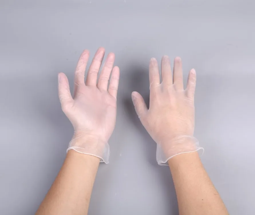 Лидер продаж прозрачные пластиковые ПВХ одноразовые виниловые перчатки без порошка