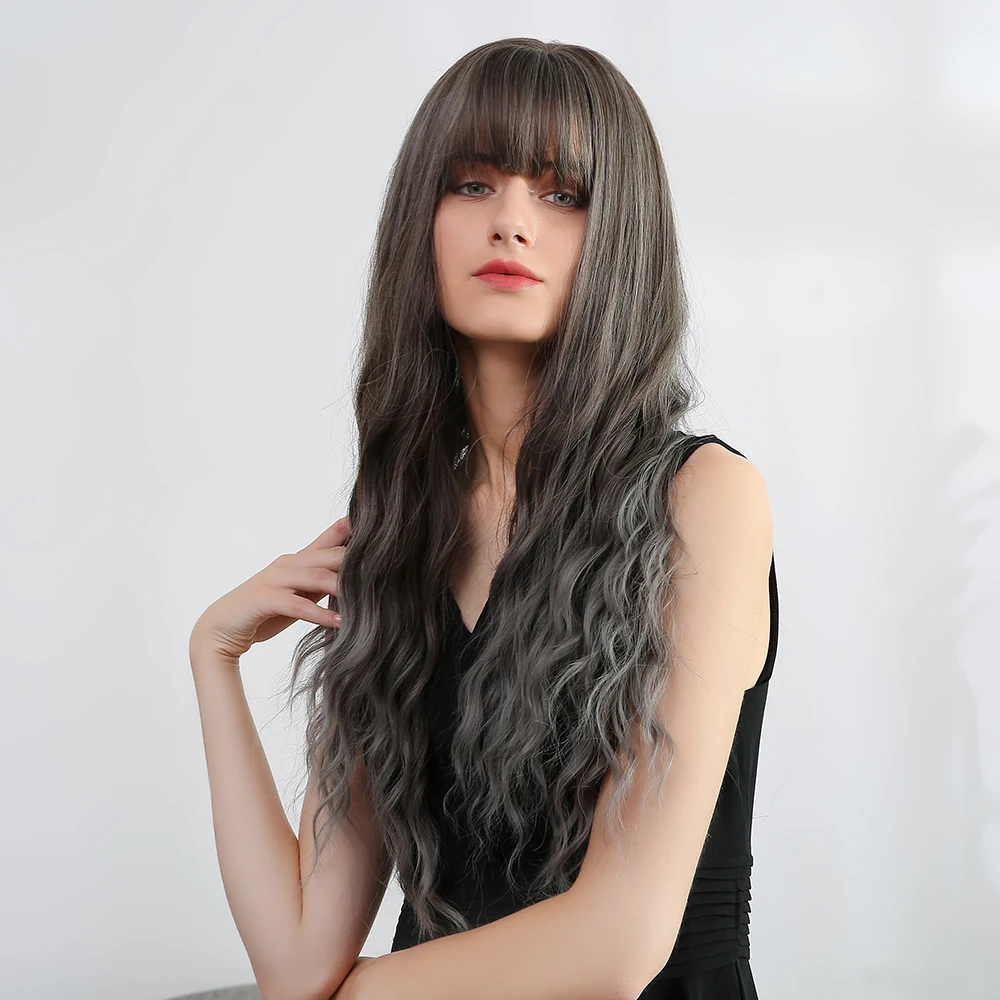
Inteley ombre hair cheap synthetic wigs long 