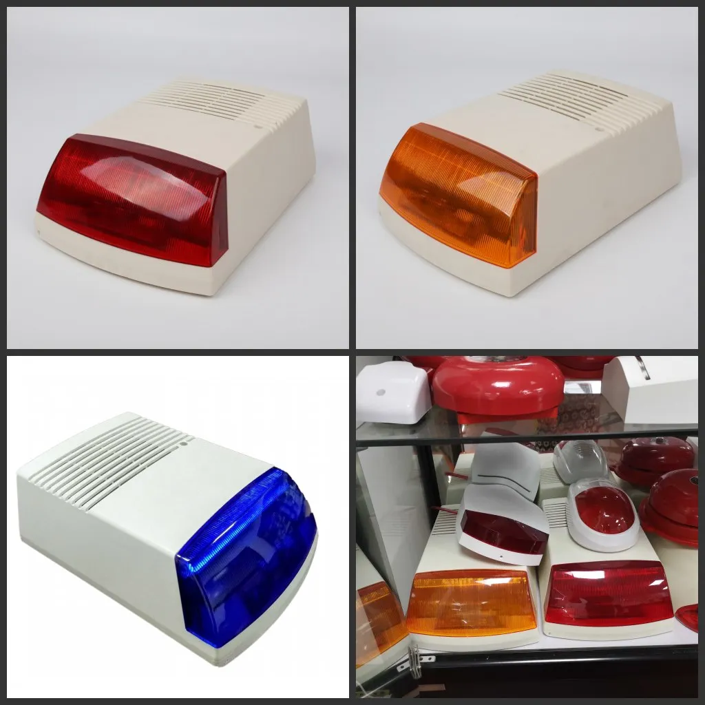 IP65 Waterproof Siren Alarm and LED Flashing Strobe Light 12V Wired Indoor/Outdoor Siren with Strobe Light