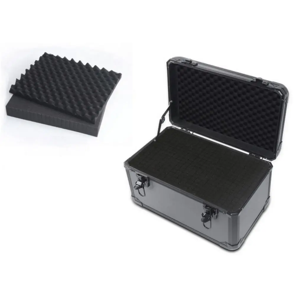 Portable Aluminum Tool Case Box Safety Equipment Aluminum Toolbox Instrument Box case Storage Suitcase Case With DIY Foam