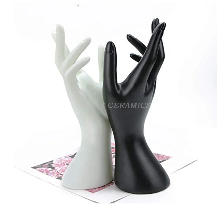 custom Female Mannequin Hand Heave Duty Jewelry Display Holder Bracelet Necklace Ring Stand Black White