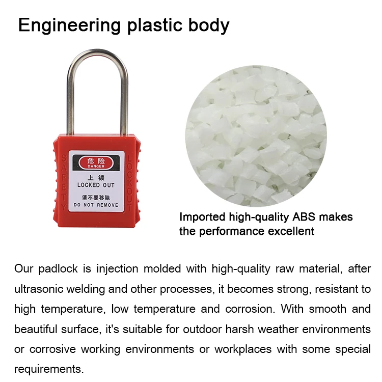 LOTO термопластиковый навесной замок Loto, безопасный навесной замок 38 мм, высокий 4 мм, Стальная скоба Kd KA