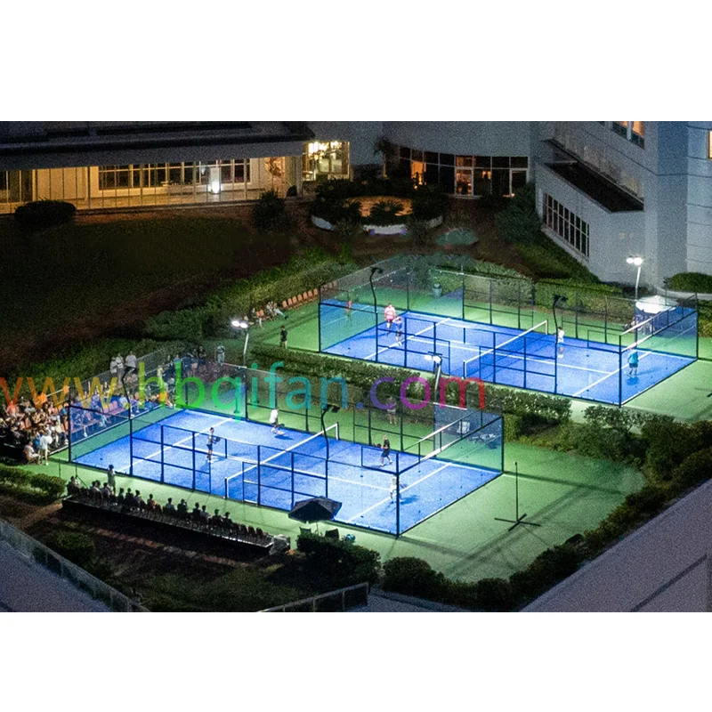 Gold Supplier Customized Outdoor Indoor Panoramic Abs Frame Paddle Tennis Courts Pistas De Padel