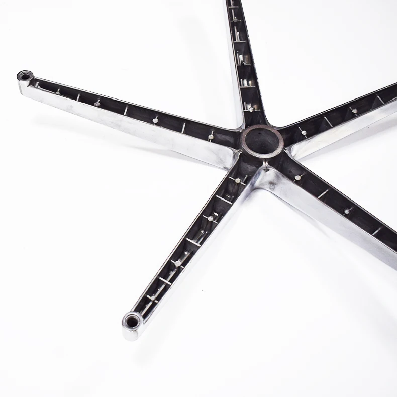 5-star feet die casting aluminum swivel chair base metal chair leg turning chair parts