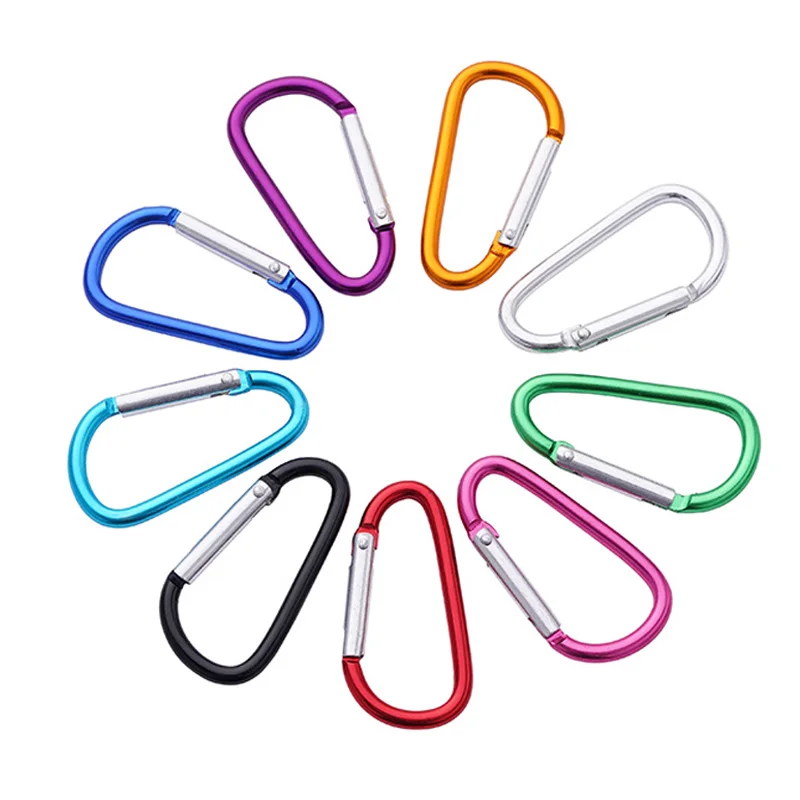 Wholesale Small Heavy-Duty Metal Spring Clip Hook Safety Lock Climbing Keychain Snap Carabiner for Promotional Use