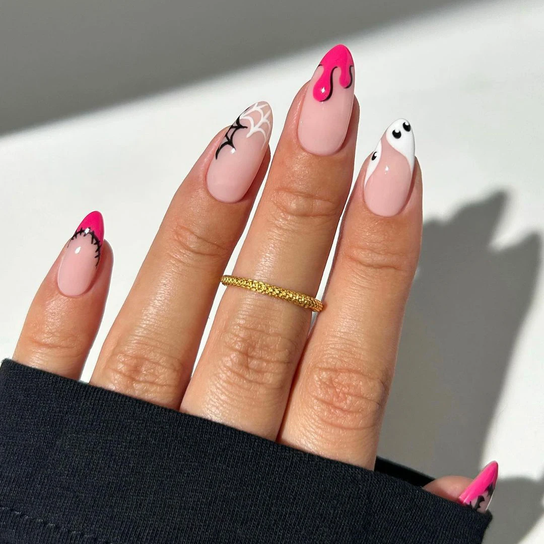 Custom Artificial Fingernails Fake False Nails With Art Design Wholesale Luxury Halloween Soft Gel Short Press On Finger Nails