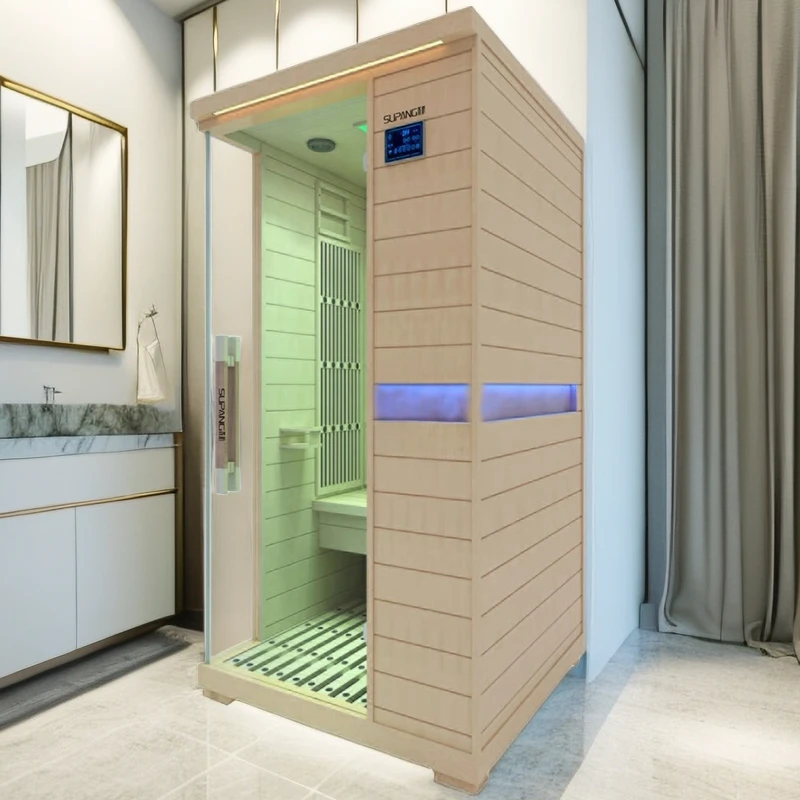 Luxury Home Sauna Wooden Portable Infrared Saunas Far Infrared Sauna 1 Person Room For Sale