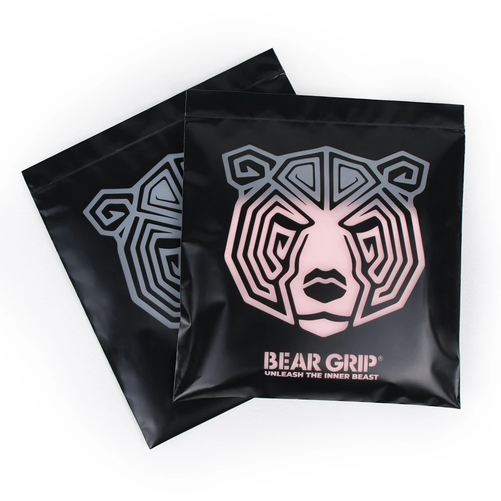 custom logo printed waterproof  black tshirt packaging garment package plastic zipper bag