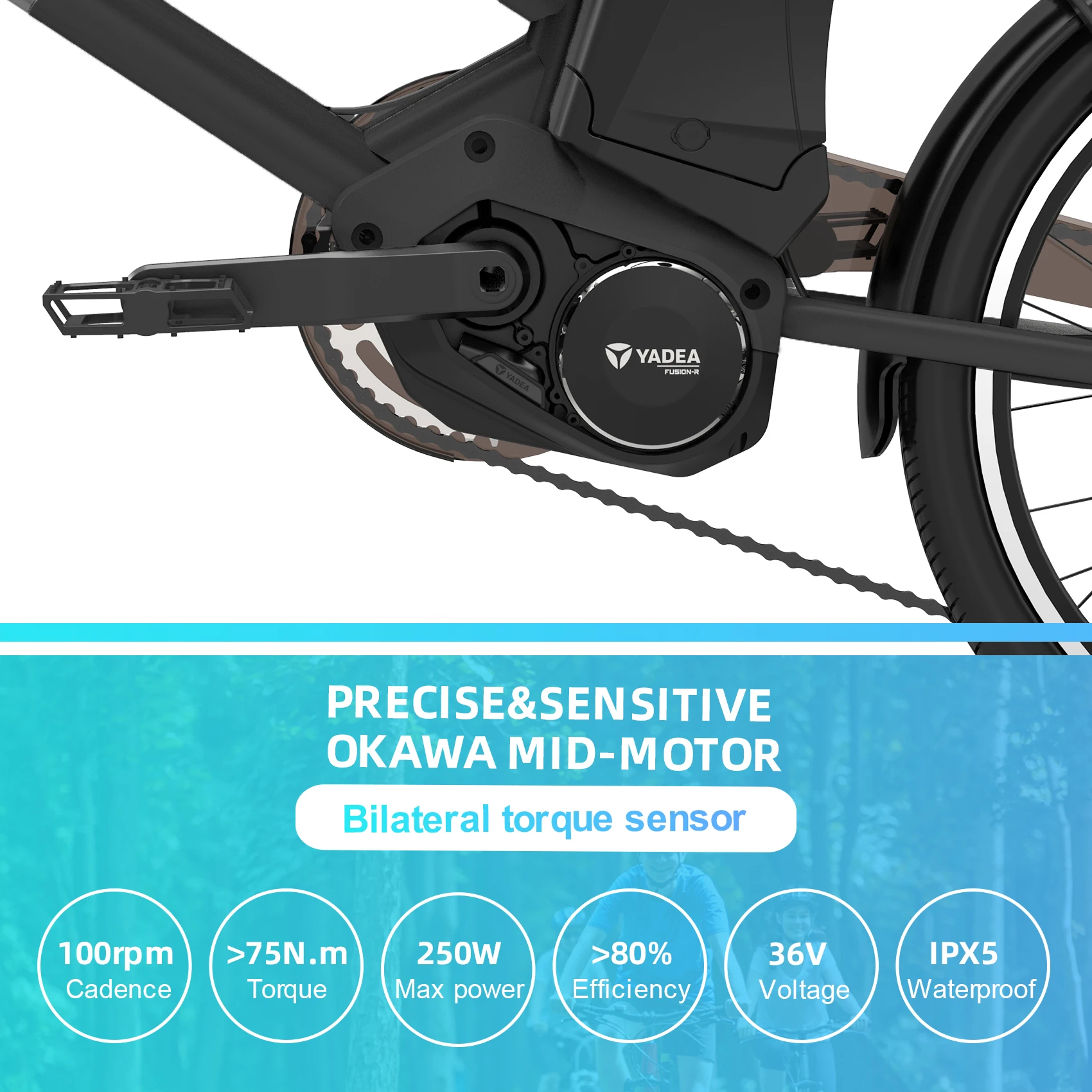 27.5 Inch Wheel Yadea YT300 Eu Warehouse E Bicycle Cycling Mid Motor 250W 36V Vintage Women Electric Ciy Bike