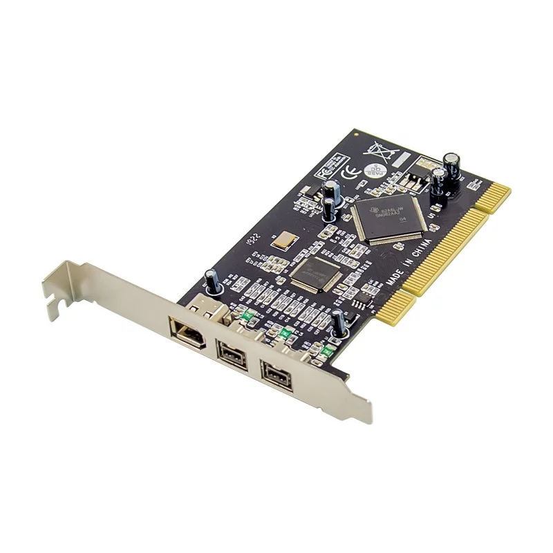 PCI 1394A+1394B FireWire card 2+1 Ports 1394 Port PCI Controller Card TI Chipset TI SN082AA2 + TSB81BA3