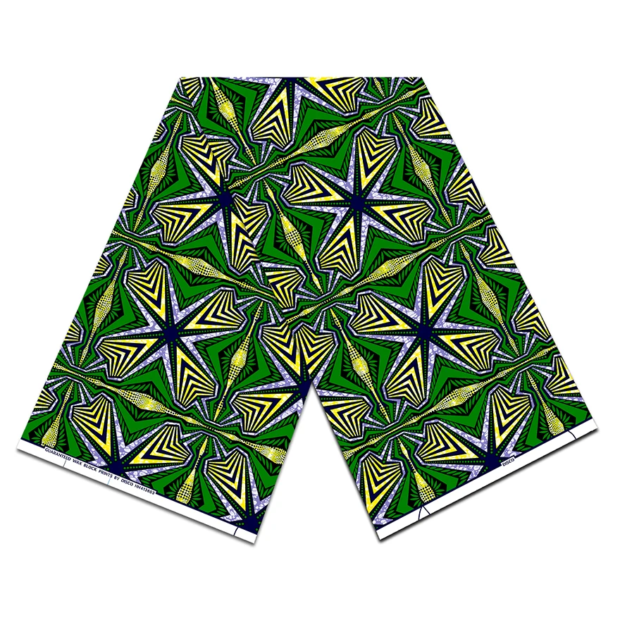 African Wax Ankara Print Fabric for Sewing African Cloth for Quilting Crafting DIY Hairband Pillowcase Napkin Face Covering