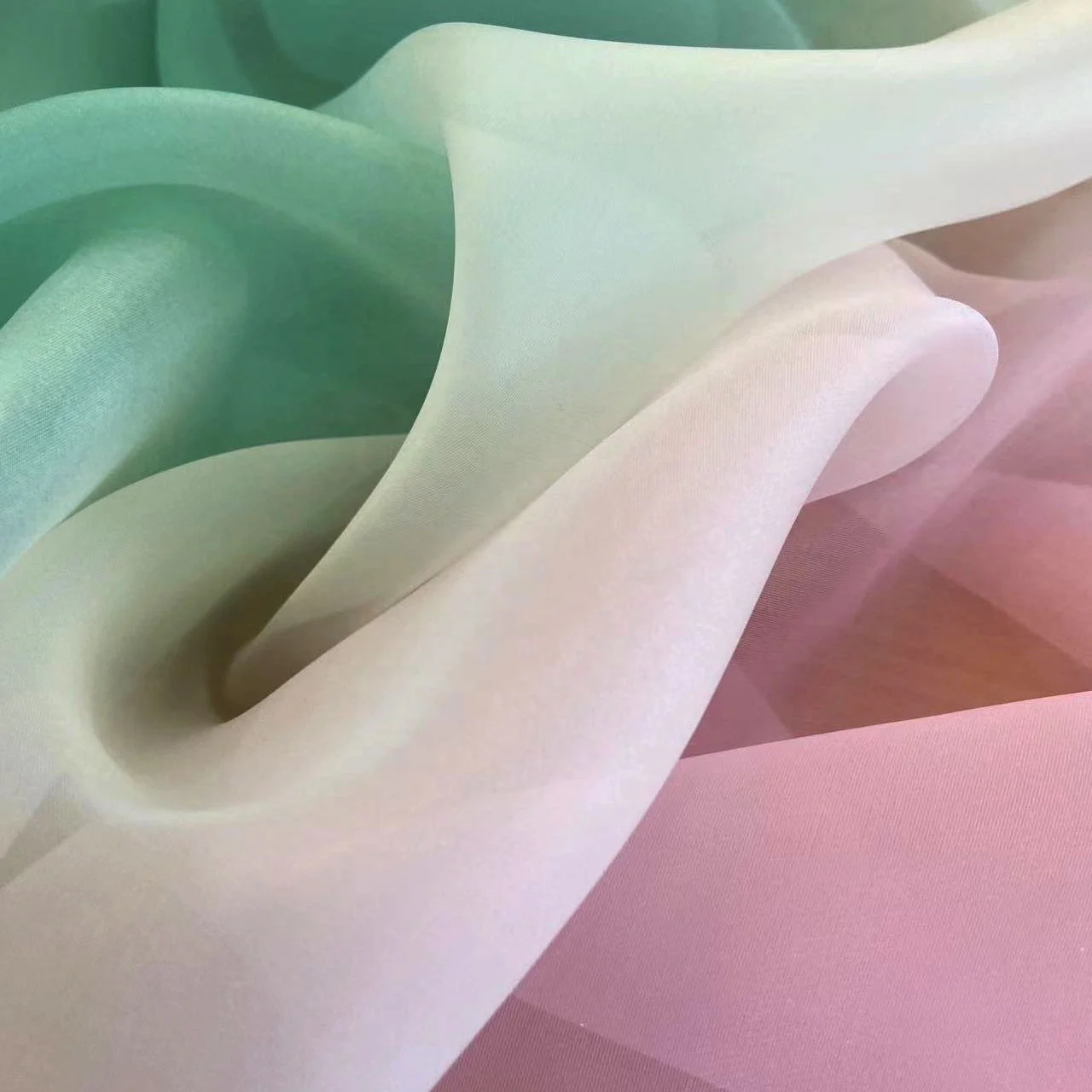 50GSM super light weight material organza 100% woven polyester fabric for clothing