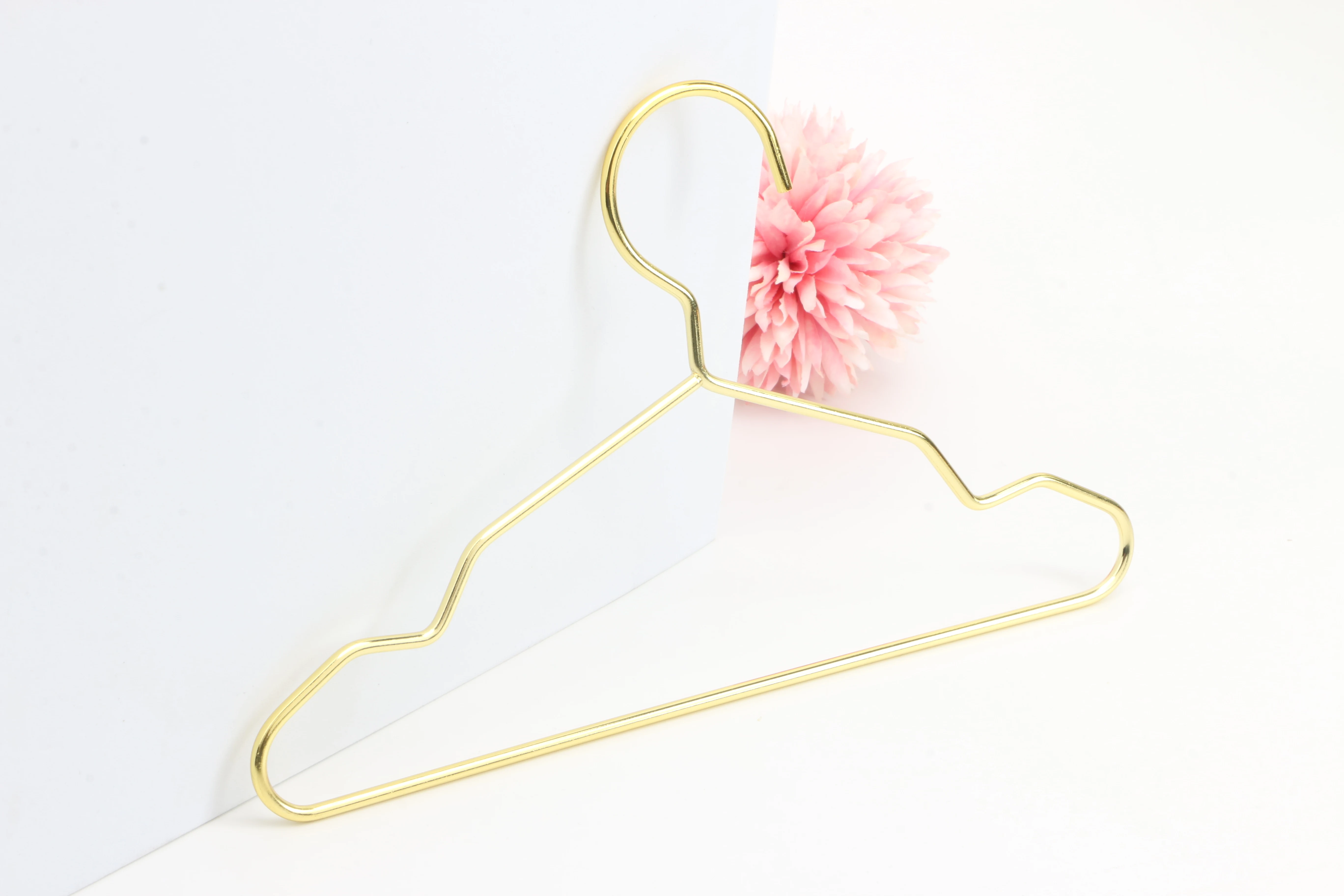 YS1221 Wholesale Custom Factory Bulk Selling Small Size Metal Golden Mini Baby Doll Pet Clothes Hanger