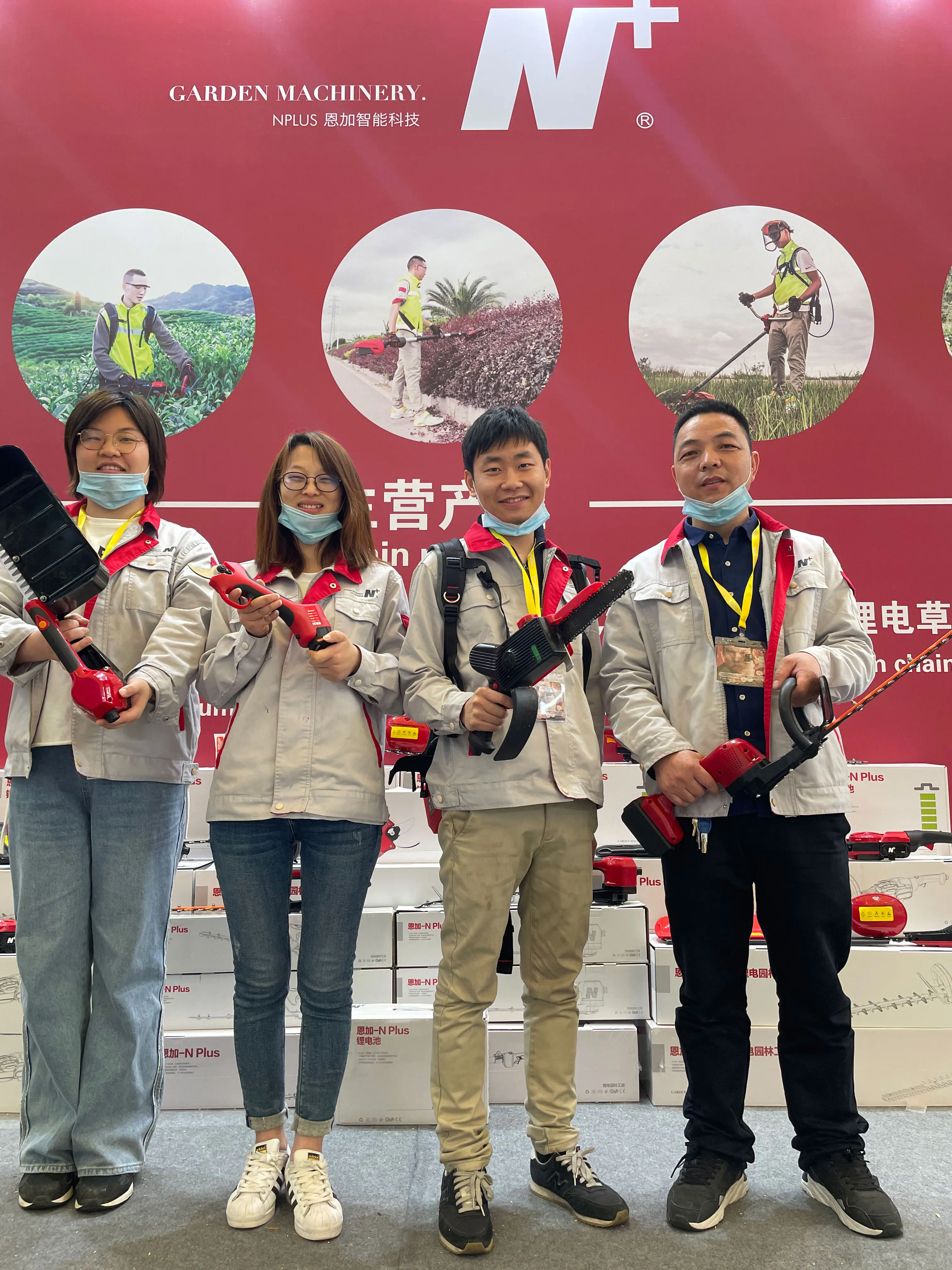 Nplus new energy  8 Inch Handheld Pruner Battery 36v Rechargeable Portable Mini Electric Chainsaw With Brushless coreless Motor