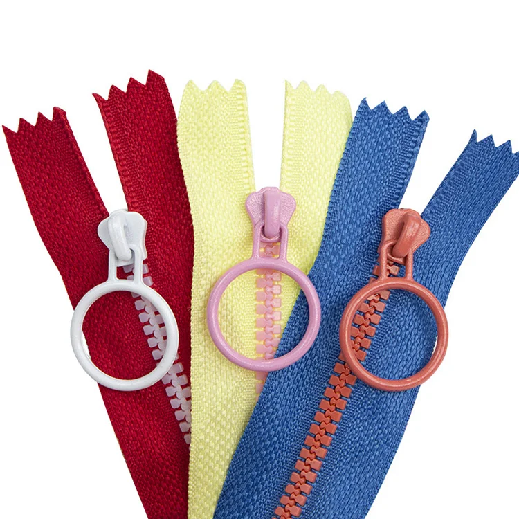 G&F Manufacturer Stock 3# Colours Small Short Zipper Handmade Pocket Pen Bag Resin Closed-end Contrast Color Zipper