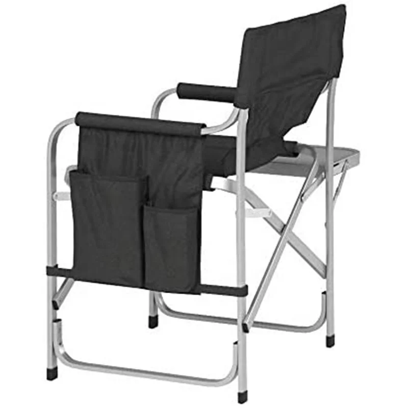 Big Lightweight Foldable Metal Director Chair With Table