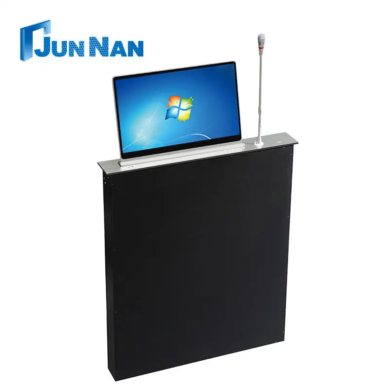 LCD display elevator electric touch screen audio and video conference system equipment with microphone lifting platform