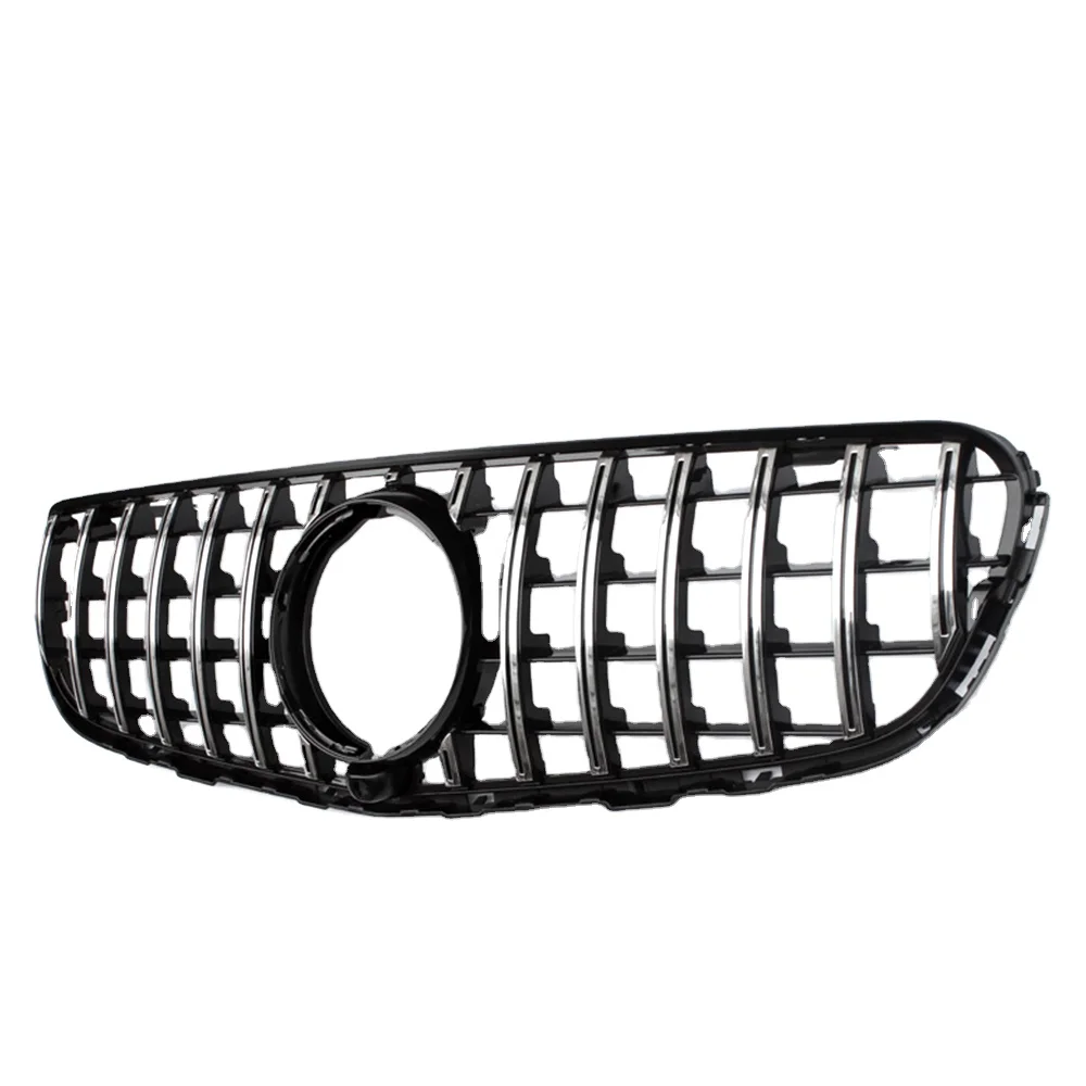 ABS Silver GTR Front Bumper Grille Grill Mesh for Mercedes Benz GLC63 W253 AMG 2015+