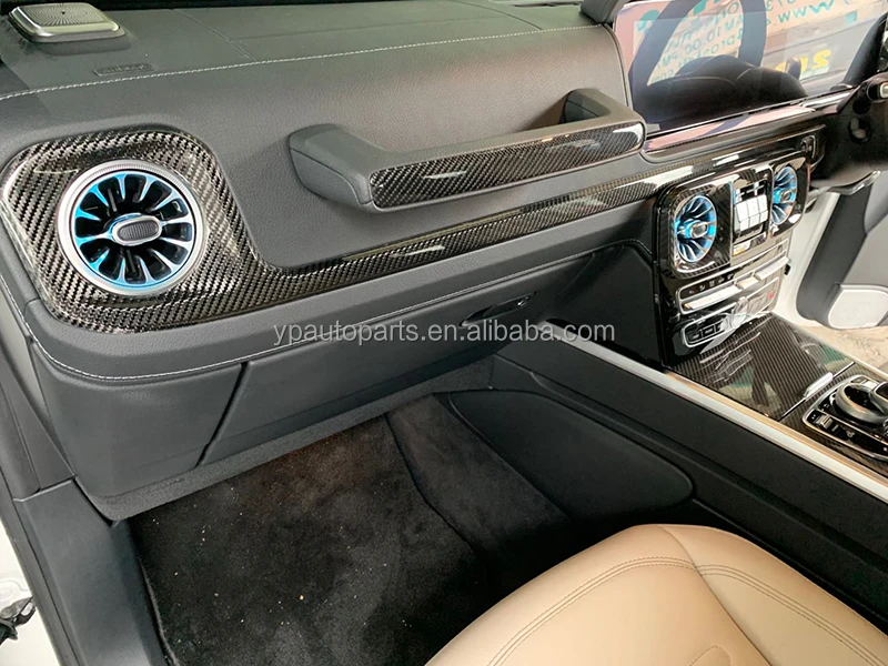 G-class Instrument Panel Decoration for W463a G63 G500 Car Interior Dry Carbon Fiber Trim Parts Right Hand Drive Car