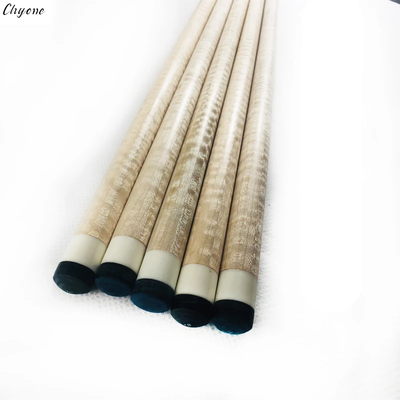 Chyone 12/13mm very straight 12pcs spliced  curly maple shaft with carbon fiber tube inside carom cue shaft pool cue shaft