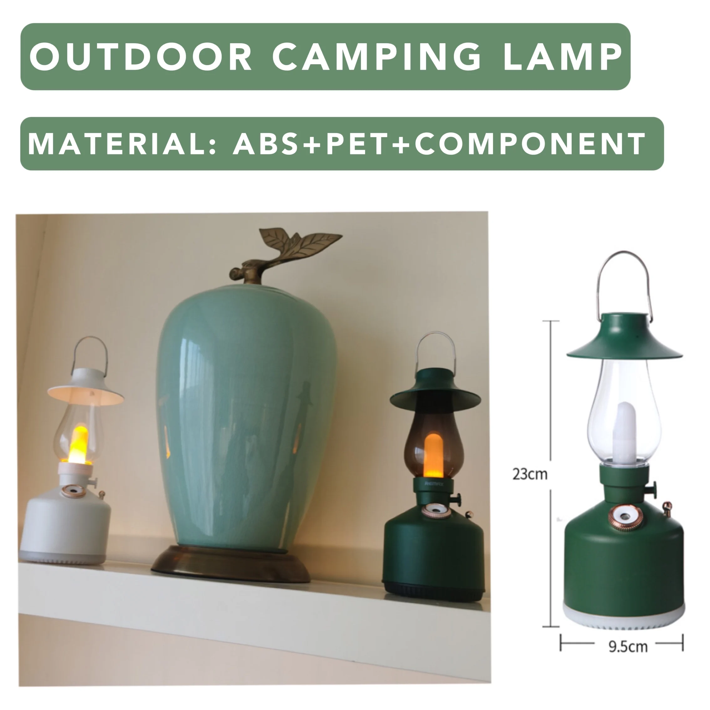 2022 Hot Selling Outdoor Metal Rechargeable Retro Camping Lamp, USB Rechargeable led Vintage Camping Lantern With Power Bank