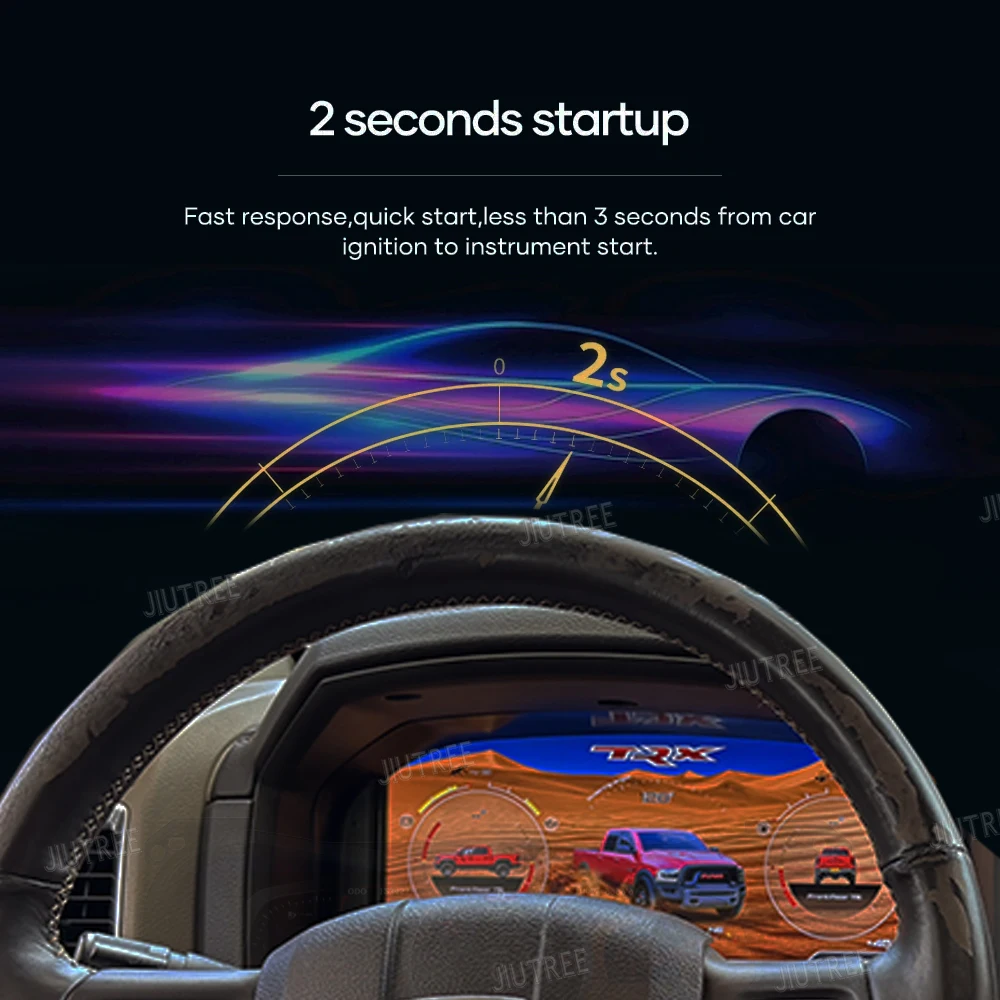 LCD Digital Cluster Dashboard Panel For Dodge RAM 1500 2500 3500 2009-2012 Speedometer Instrument Cluster Virtual Cockpit
