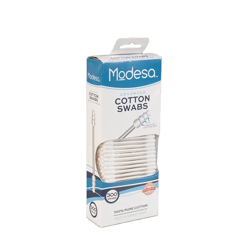 300PCS custom Ear Swabs Double Head Paper Stick Heliciform Cotton Buds in drawer paper box
