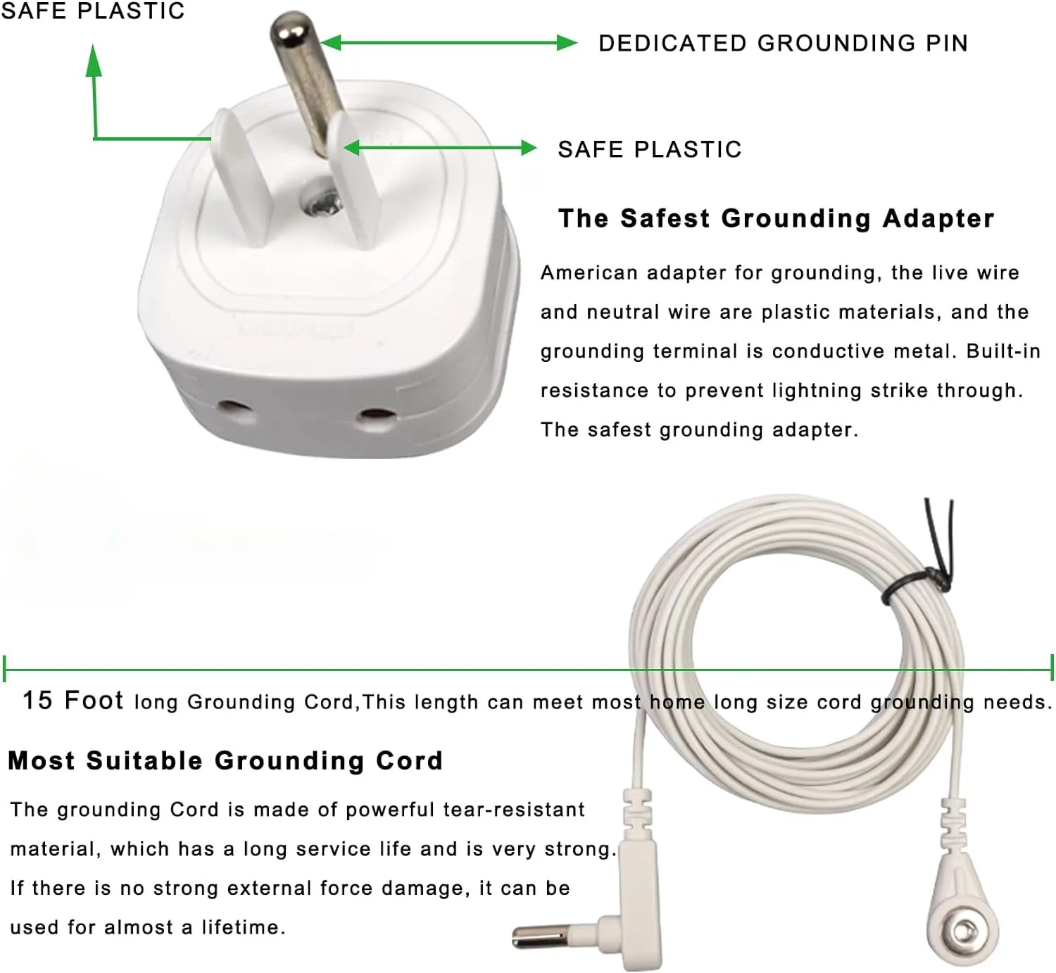 Grounding Sheets with Silver Fiber & Organic Cotton - Conductive with Grounding Cord, Grounding Keep