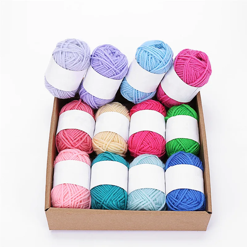 Factory Direct 50G Milk Cotton Yarn 4 Strands Environmentally Friendly Acrylic Blended Weaving Hand Knitting Dyed Milk Cotton