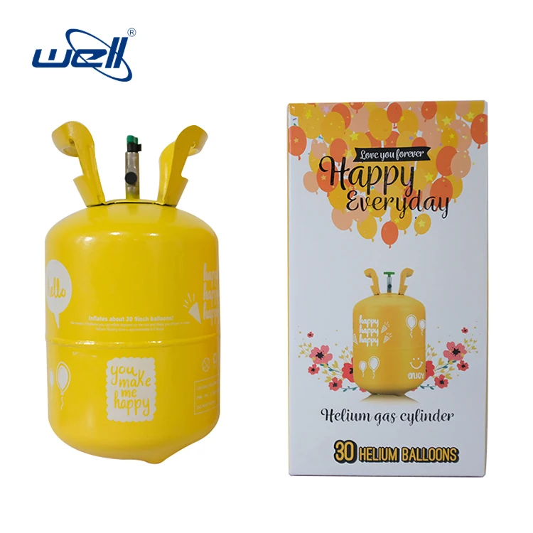 Disposable Steel 13.2L Helium Gas Cylinder Balloon Tank High Purity Balloon Helium Tank