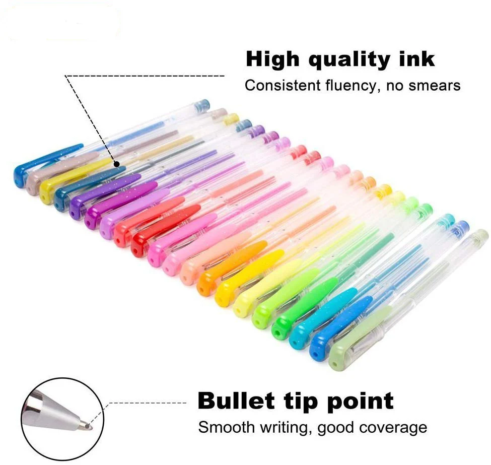 120 набор гелевых ручек для копирования уникальных цветов без цветов с краской для взрослых, художественный маркер
