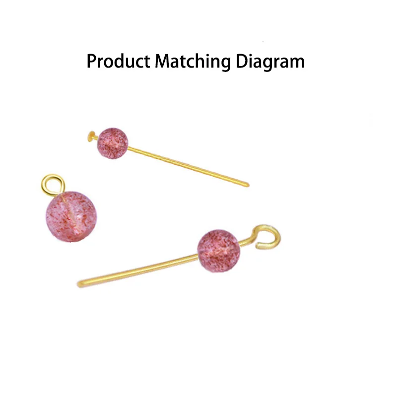 Stainless Steel Vacuum Plated 18K Gold Flat Head Needle Beading Needle 9 Word Needle DIY Jewelry Accessories