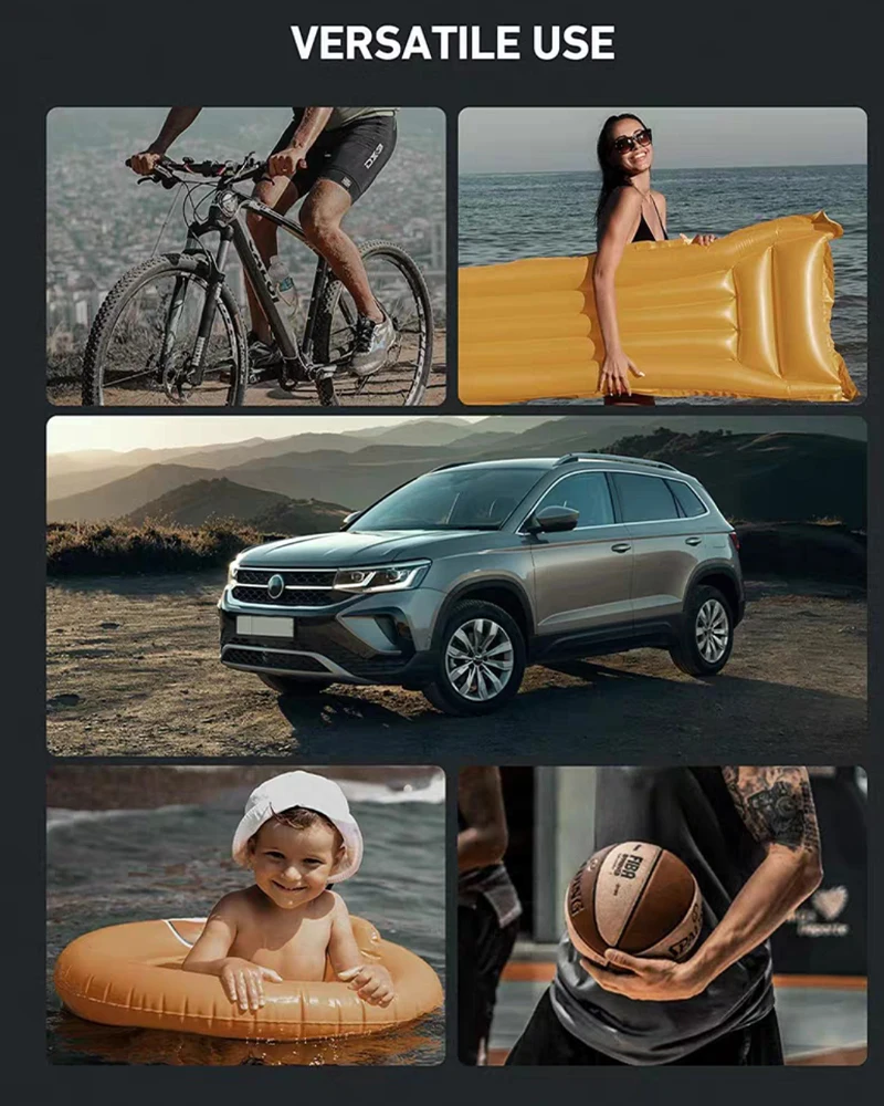 Factory New DC12V Portable Handheld Air Pump Multi-function Air inflator 22mm cylinder diameter Tire Inflator