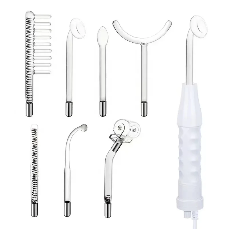 Skin Therapy Wand Portable High Frequency Skin Therapy Machine With 7 Neon  Argon Wands Anti Aging