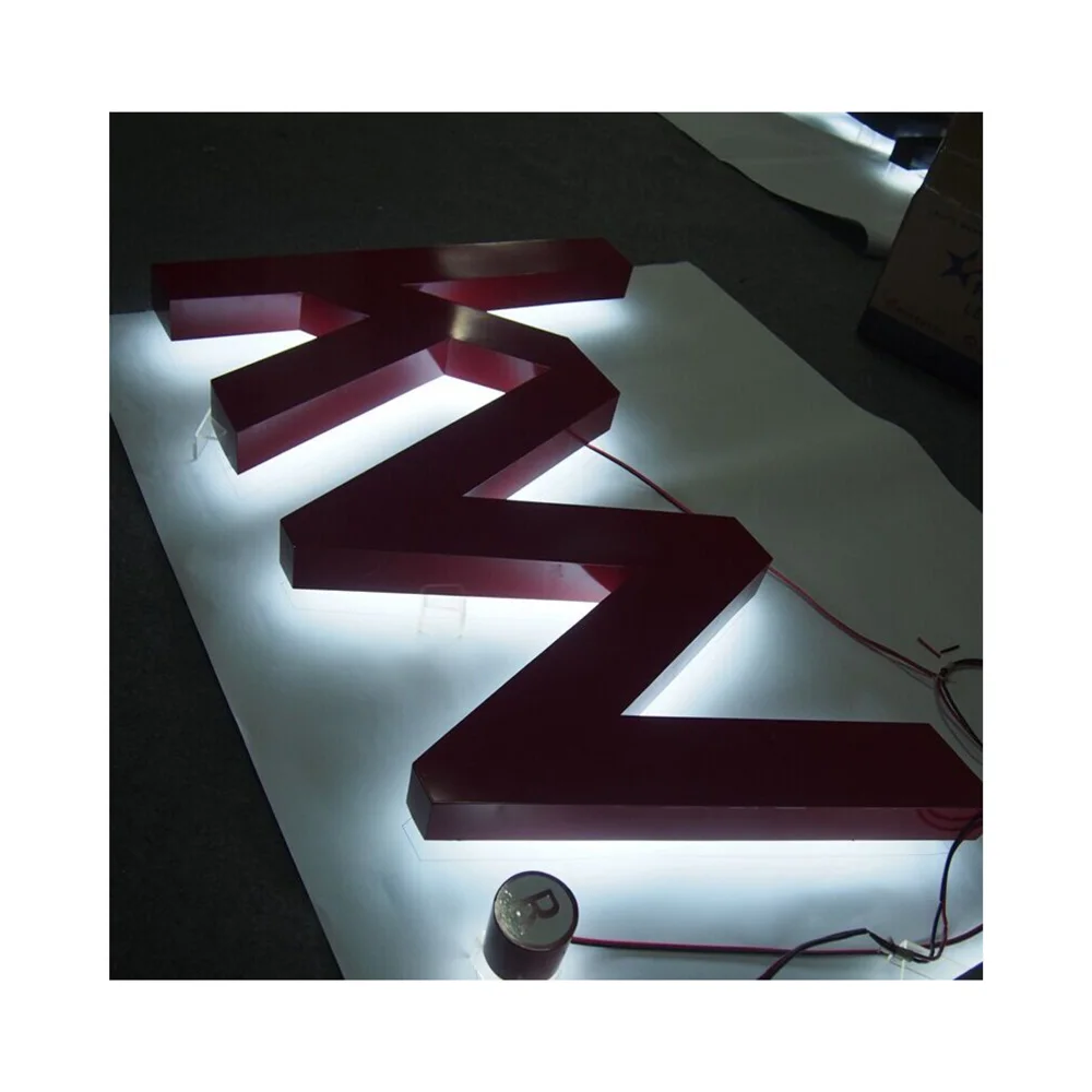 Custom Led Backlit Letters Stainless Steel Letter Sign 3d Led Sign Light Channel Letter For Shop