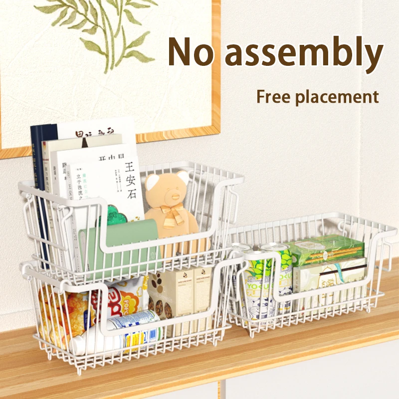 Factory outlet home shelving mesh basket metal furniture metal wire basket metal rack storage basket meet different needs