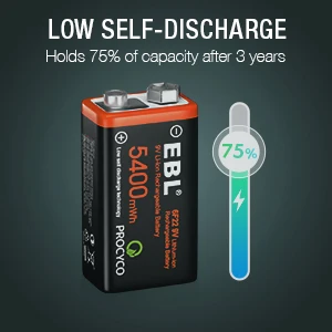 EBL Rechargeable Battery 600Mah Usb 9v Battery Rechargeable Led Light Rechargeable Batteries Usb