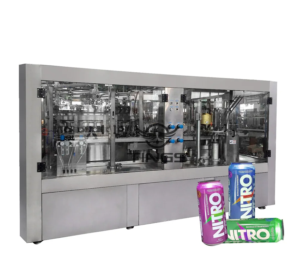 Frozen Carbonated Drinking Beverage Beer Aluminium Can Filing Machine