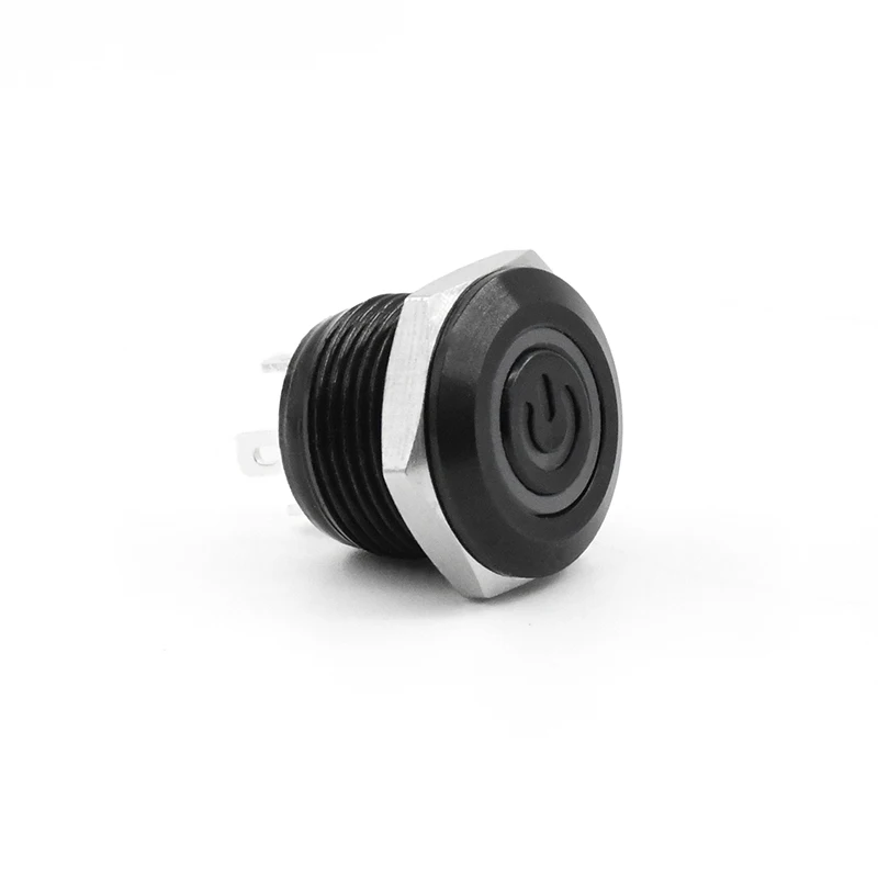 16mm 1NO  Short Stroke Waterproof Power Led on off switch button push button  momentary short mini push button switch pre worrd