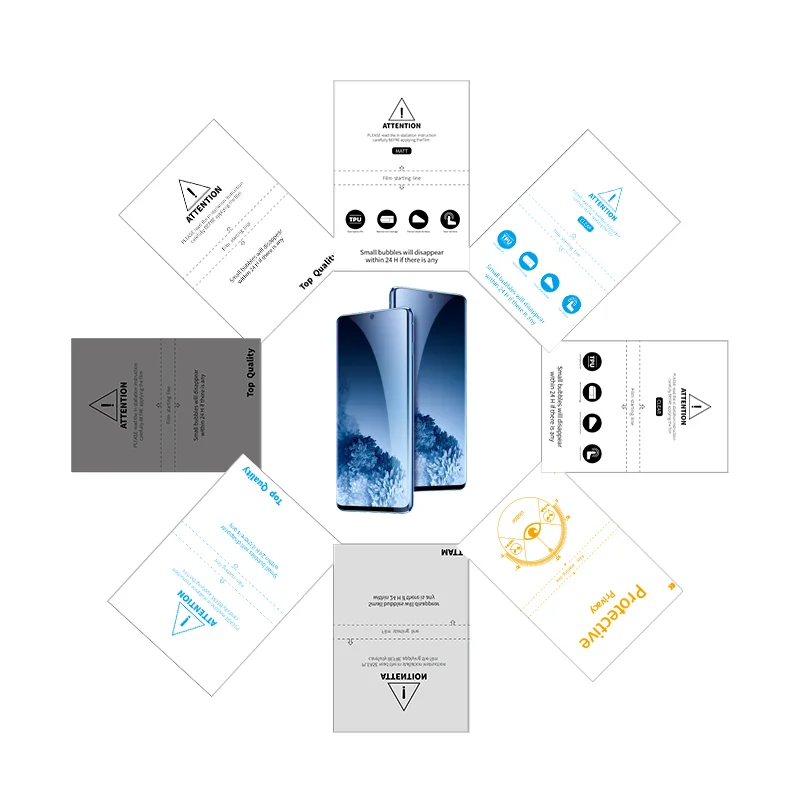 High Clear Transparent 180x120mm Cutting Machine Material Soft Screen Protector hydrogel tpu film screen protector