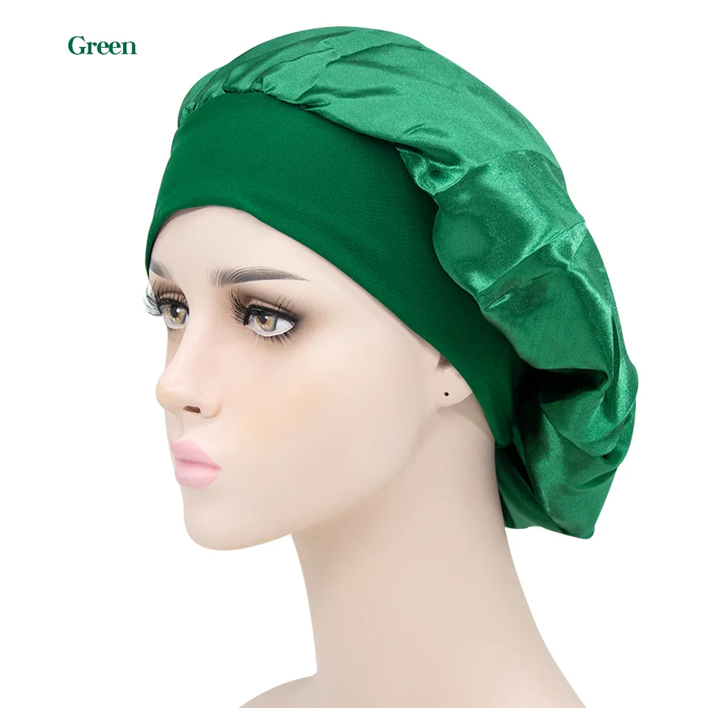 Custom Hair Satin Bonnets for Black Women Men,Hair Wrap Cap for Curly Hair,Elastic Wide Band Hair Bonnet Shower Cap for Sleeping