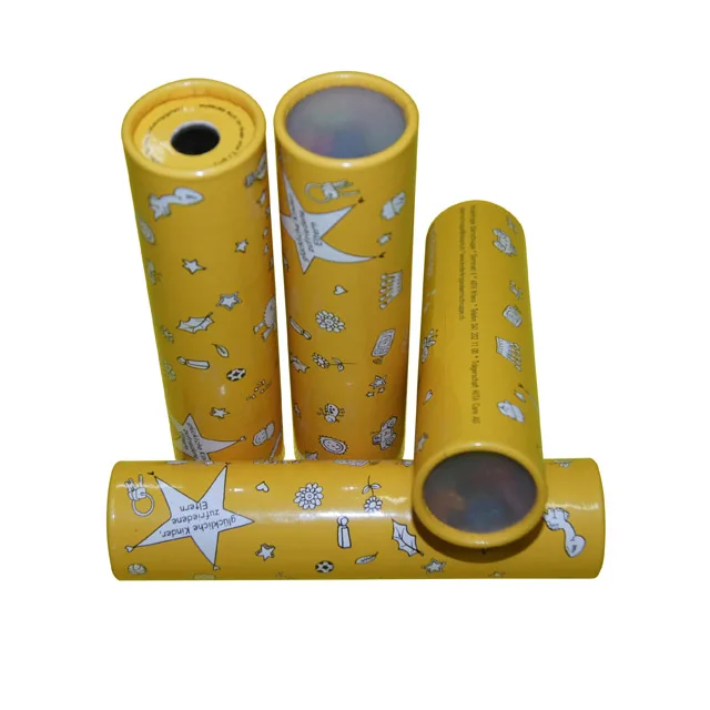 HonGe оптовая продажа калейдоскопическая игрушка цельная конструкция с индивидуальной печатной бумагой калейдоскоп