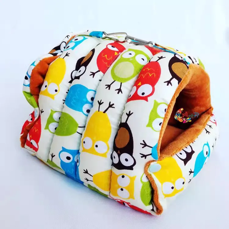 Thickening Pet Hammock Hanging Bird Nest Cage Bed Winter Warm Plush Parrot House Snuggle Hut Tent Birdcage Bedding Animal Cage