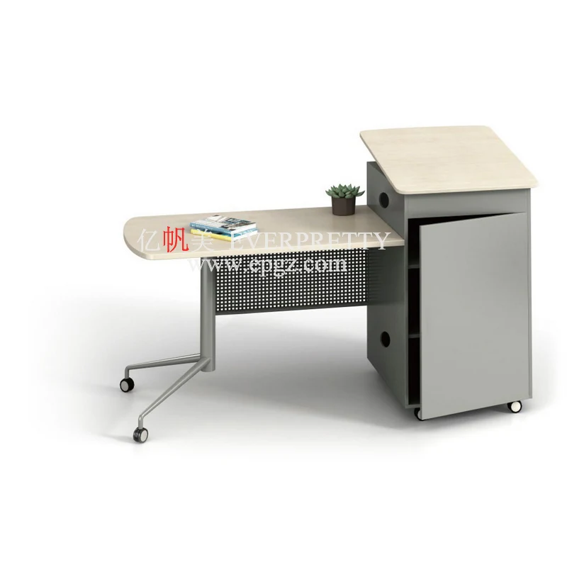 School Classroom Teacher Desk Flip Computer Desk Table with Drawers Laptop Office CEO Director Desk